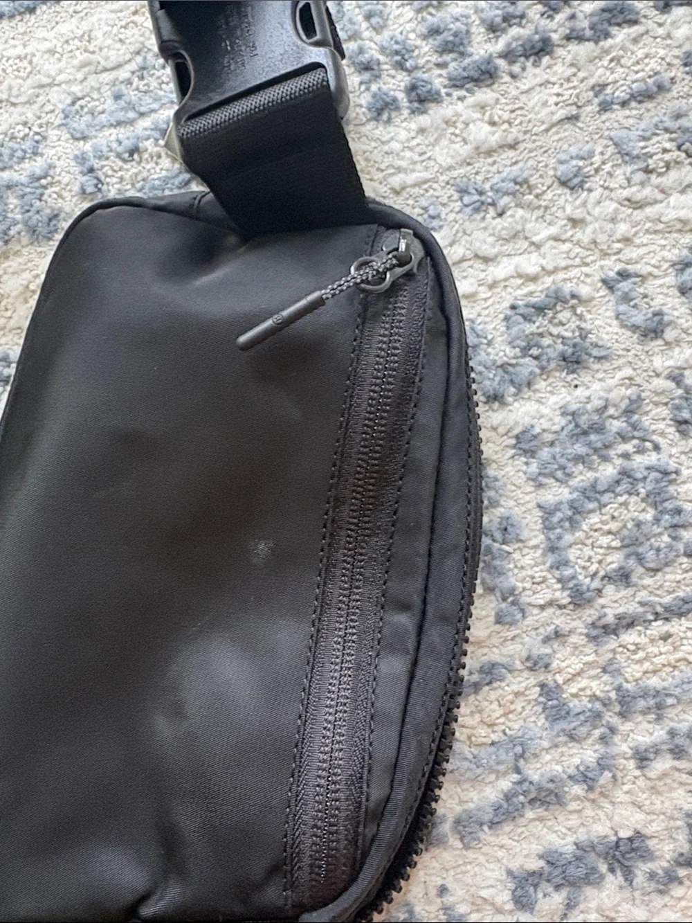 lululemon athletica Black Belt Bag with Subtle Logo Accent